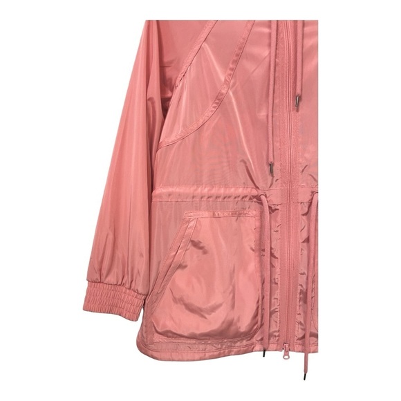 T by Talbots  Pink lightweight 
Hooded Cinched Waist Woven jacket size P - Picture 5 of 12